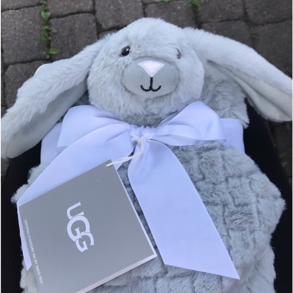 UGG Other Ugg Baby Set Blanket Toy Beautiful Gray Silver Color